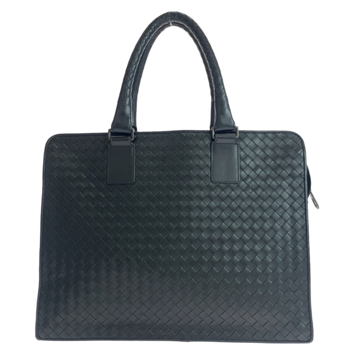 黒のレザーイントレチャートビジネスバッグ BOTTEGAVENETA ボッテガヴェネタ イントレチャート ブラック 黒 レザー