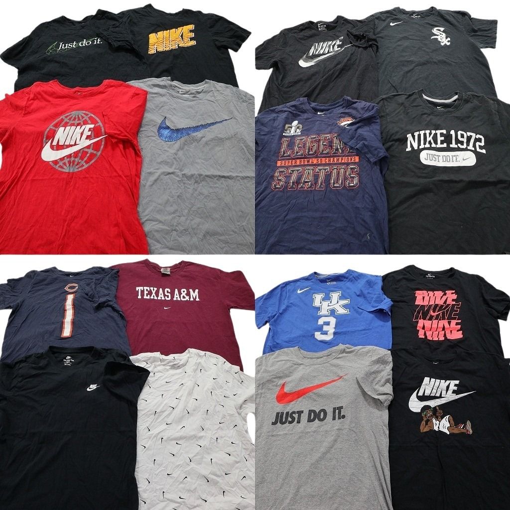 古着卸 ナイキ NIKE 半袖Tシャツ 16枚セット メンズ Ｍ |L スウォッシュロゴ MBL ホワイトソックス 古着 NA0112