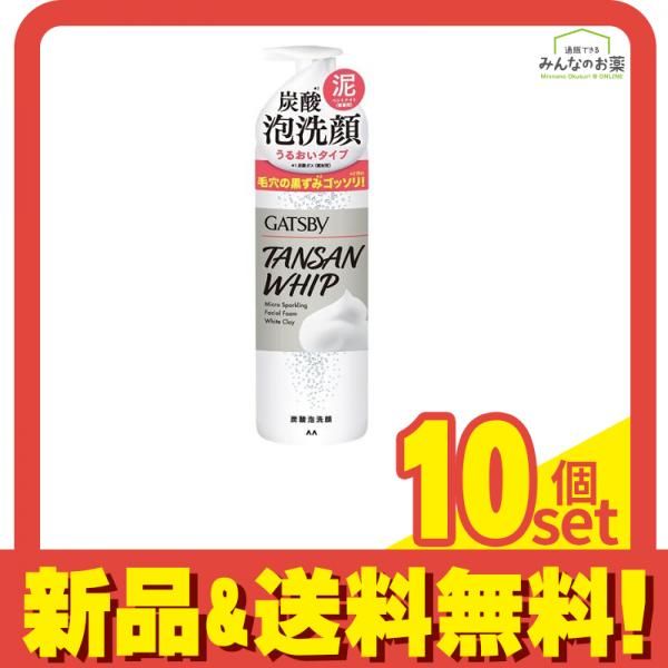 GATSBY ギャツビー マイクロスパークリング泡洗顔 ホワイトクレイ 200g 10個セット まとめ売り