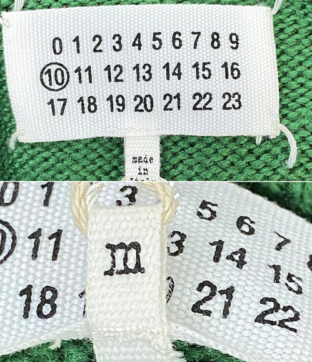 maison margiela マルジェラ　クロップドセーター21aw グリーン maison margiela マルジェラクロップドセーター21aw グリーン