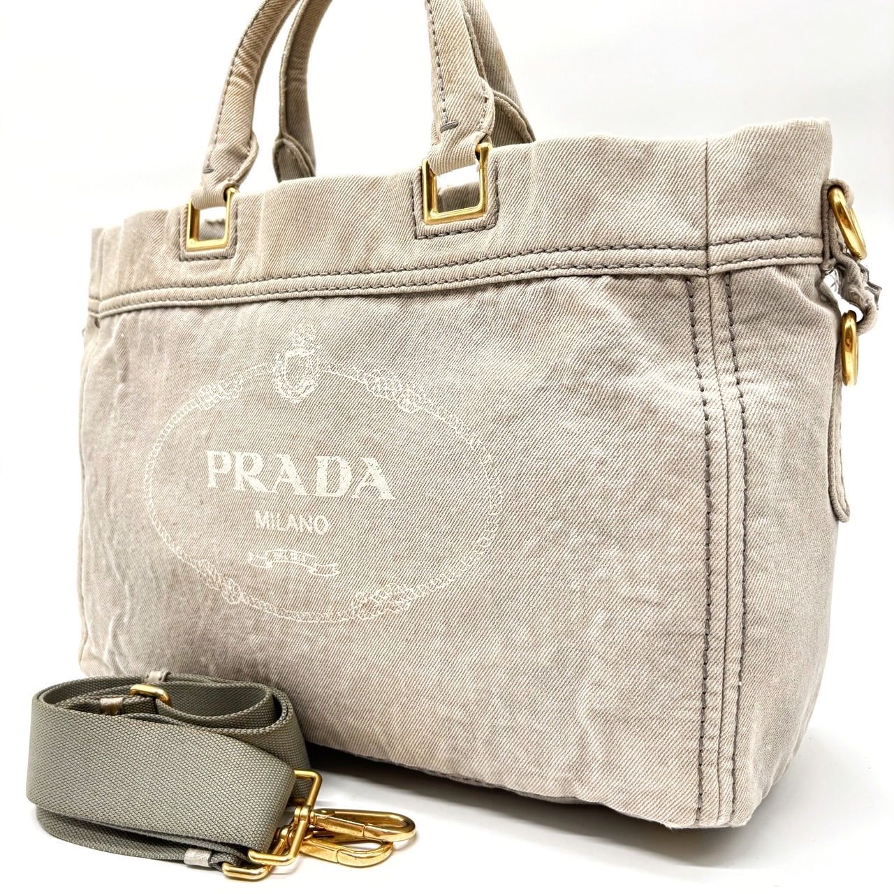 良品】 PRADA プラダ カナパ ハンドバッグ ショルダーバッグ 