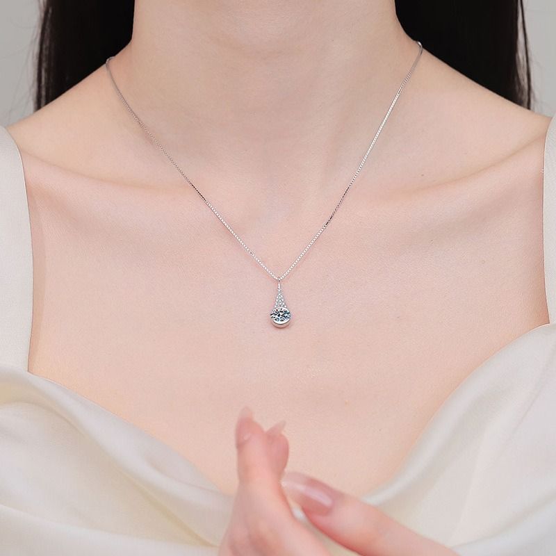 モアッサナイト ネックレス ペンダント 1ct シルバー925