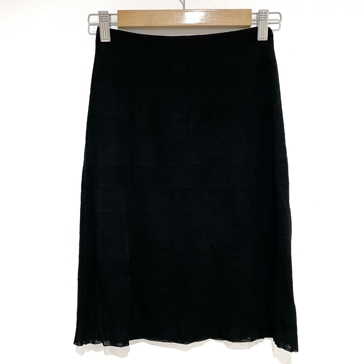 CHANEL(シャネル) スカート サイズ36 S レディース美品 - P30284 黒 ニット/ウエストゴム - メルカリ