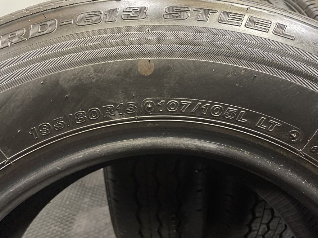 BS RD-613 STEEL 195/80R15 107/105L LT 15インチ 夏タイヤ 4本 2019～20年製 バリ溝 ハイエース  レジアスエース等 (VTE506) - メルカリ