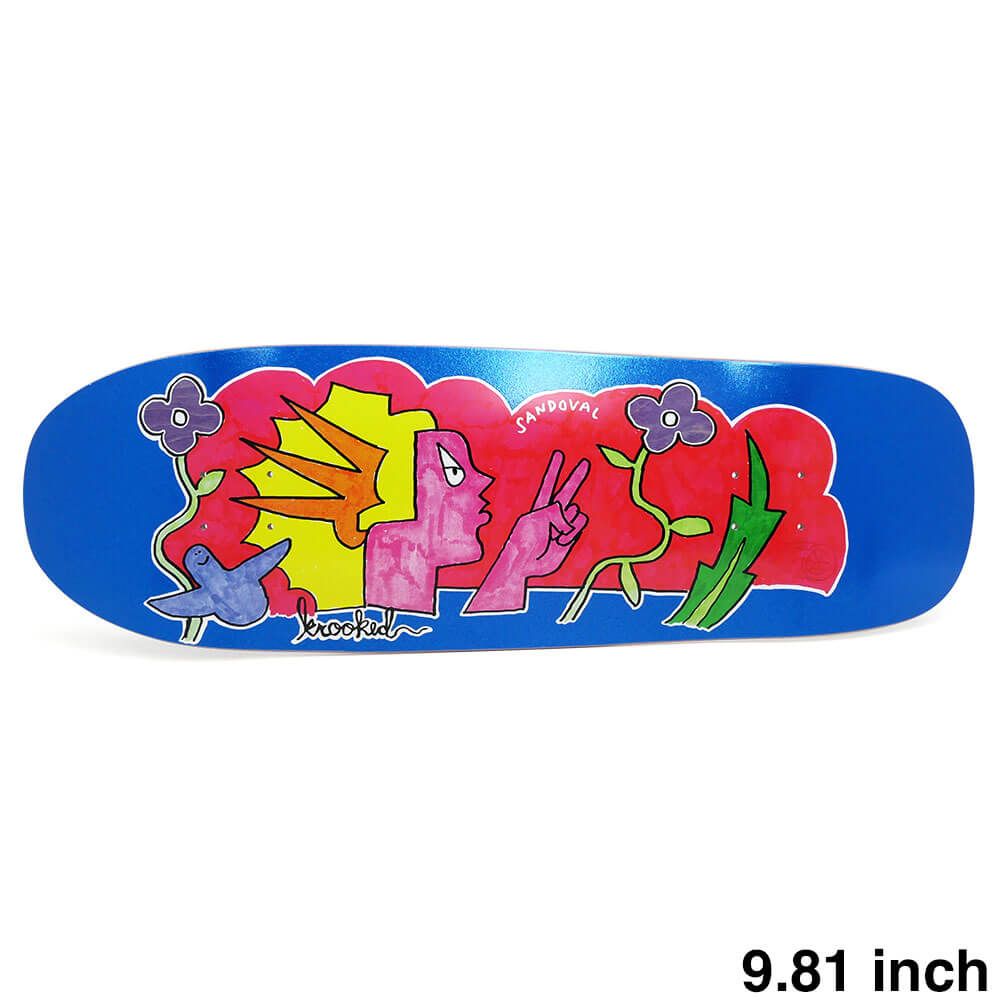 KROOKED DECK クルキッド デッキ RONNIE SANDOVAL PEACE SIGN 9.81 付属デッキテープ 11inch スケートボード スケボー