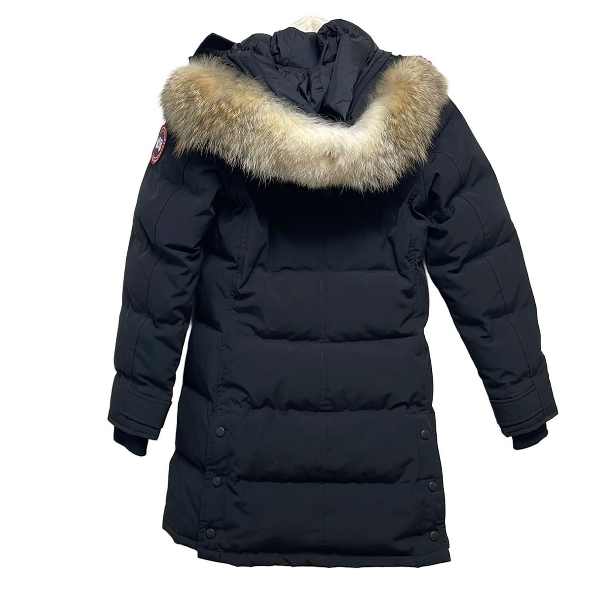 CANADA GOOSE カナダグース ダウンコート サイズS レディース - 3802LA 黒 長袖 コヨーテ ジップアップ ファー取り外し 冬