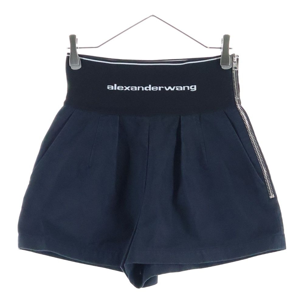 Alexander Wang ロゴ ウエストバンド ショーツ Alexander Wang ロゴウエスト ショートパンツ | ブラック