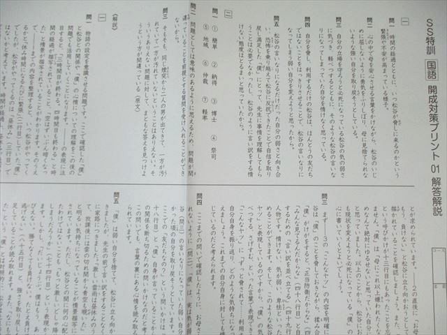 サピックス SAPIX SS特訓 小6 算数 開成対策プリント01〜14 開成対策