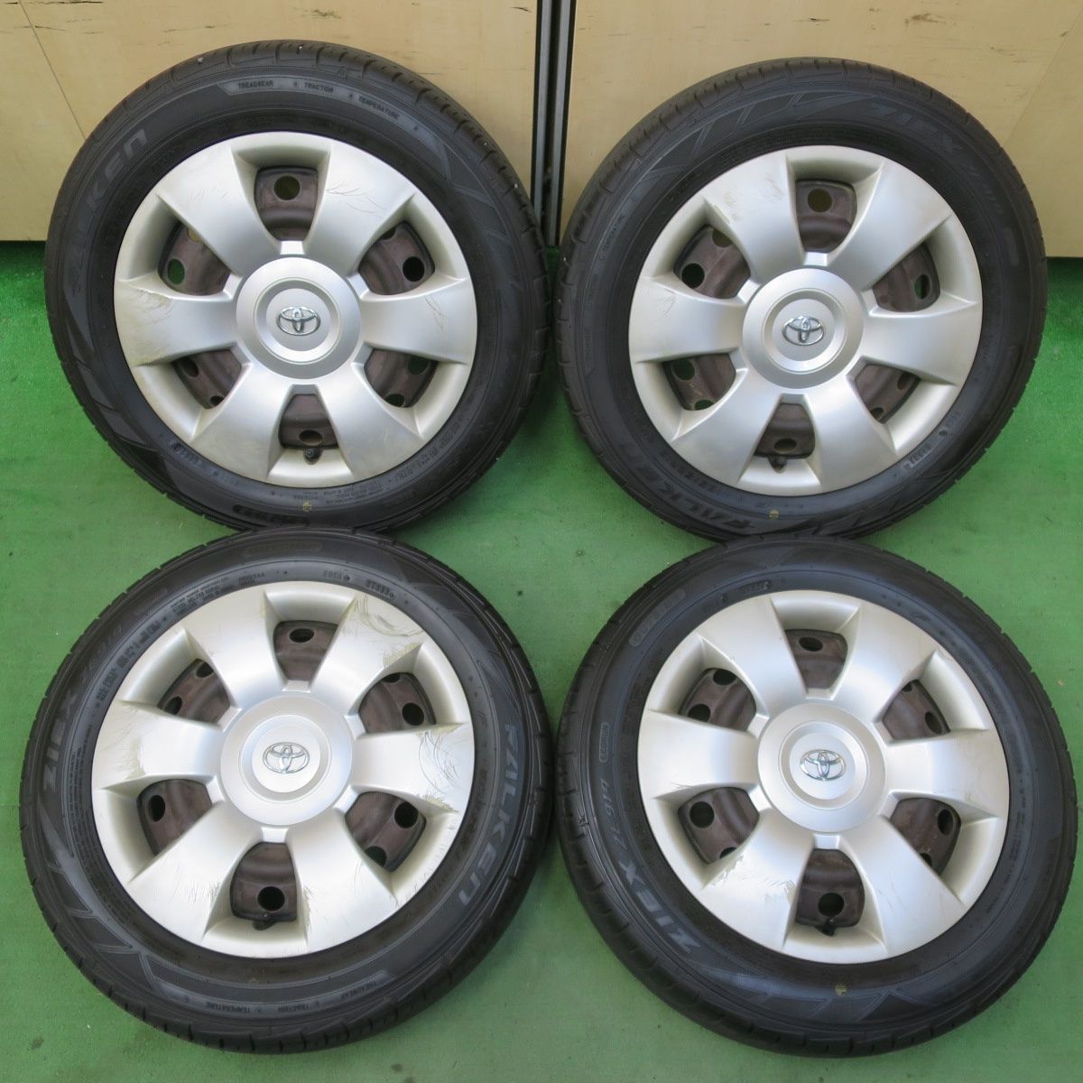 4本価格 23年 トヨタ ヴィッツ 純正 スチール 185|60R15 ファルケン ZIEX ZE914 15インチ PCD100|4H 5061104イノ