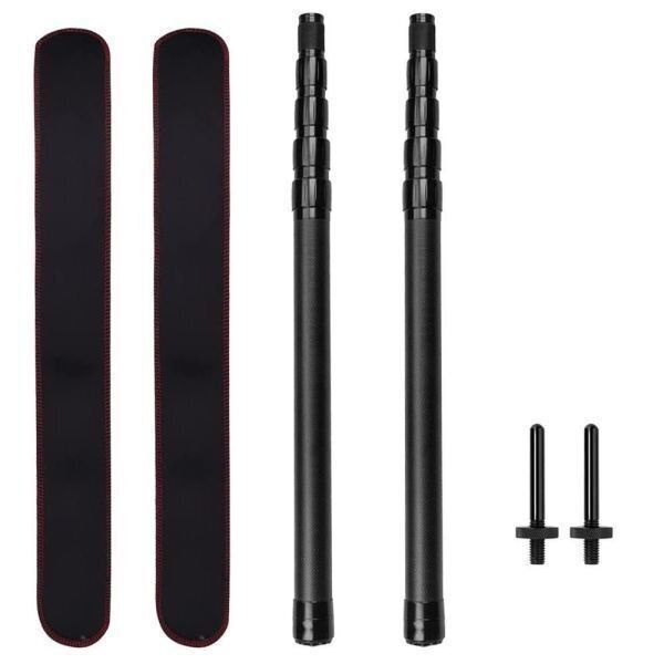 カーボン タープポール 2本セット 伸縮式 テントポール 伸縮式 軽量