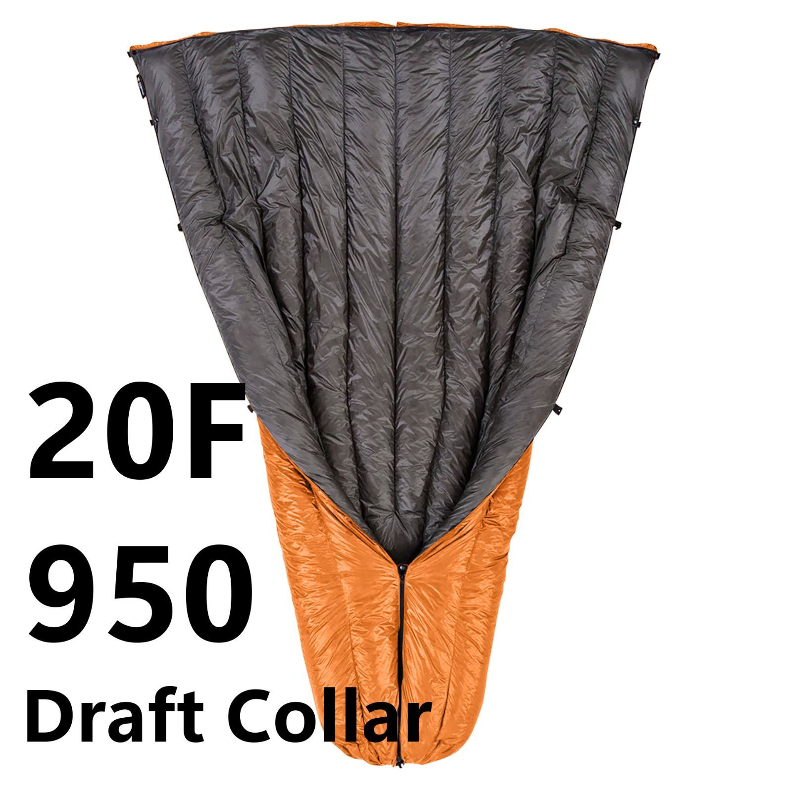 Enlightened Equipment エンライト イクイップメント Revelation Sleeping Quilt 950 20°F -6°C Draft Collarドラフト レヴェレーション スリーピング キルト Burnt Orange