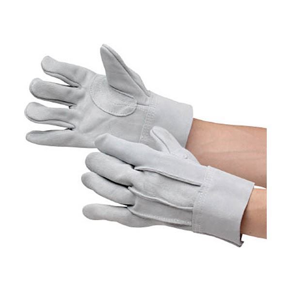 〔まとめ〕 ミドリ安全 牛床革 手袋 内縫 MT-102D 1双 〔×5セット〕 グローブ