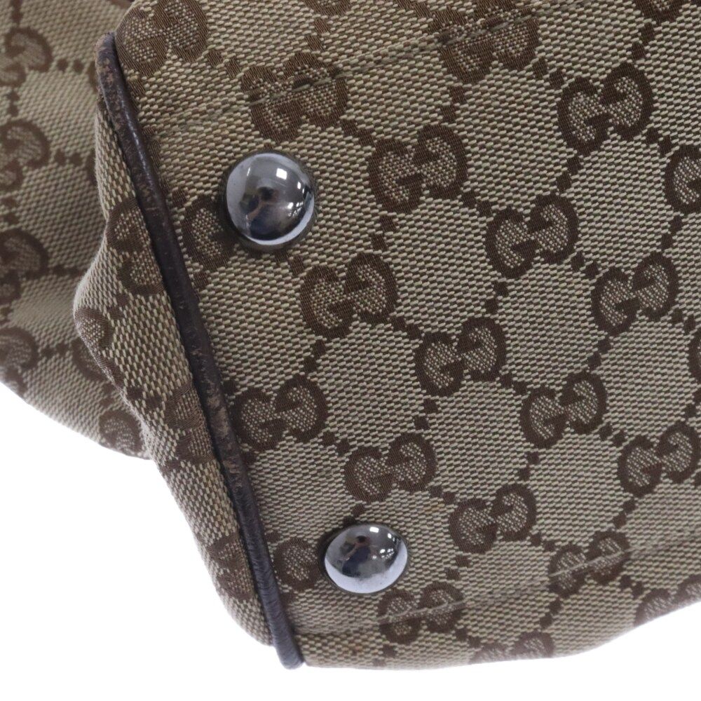 GUCCI (グッチ) トートバッグ GGキャンバス/レザー ベージュ
