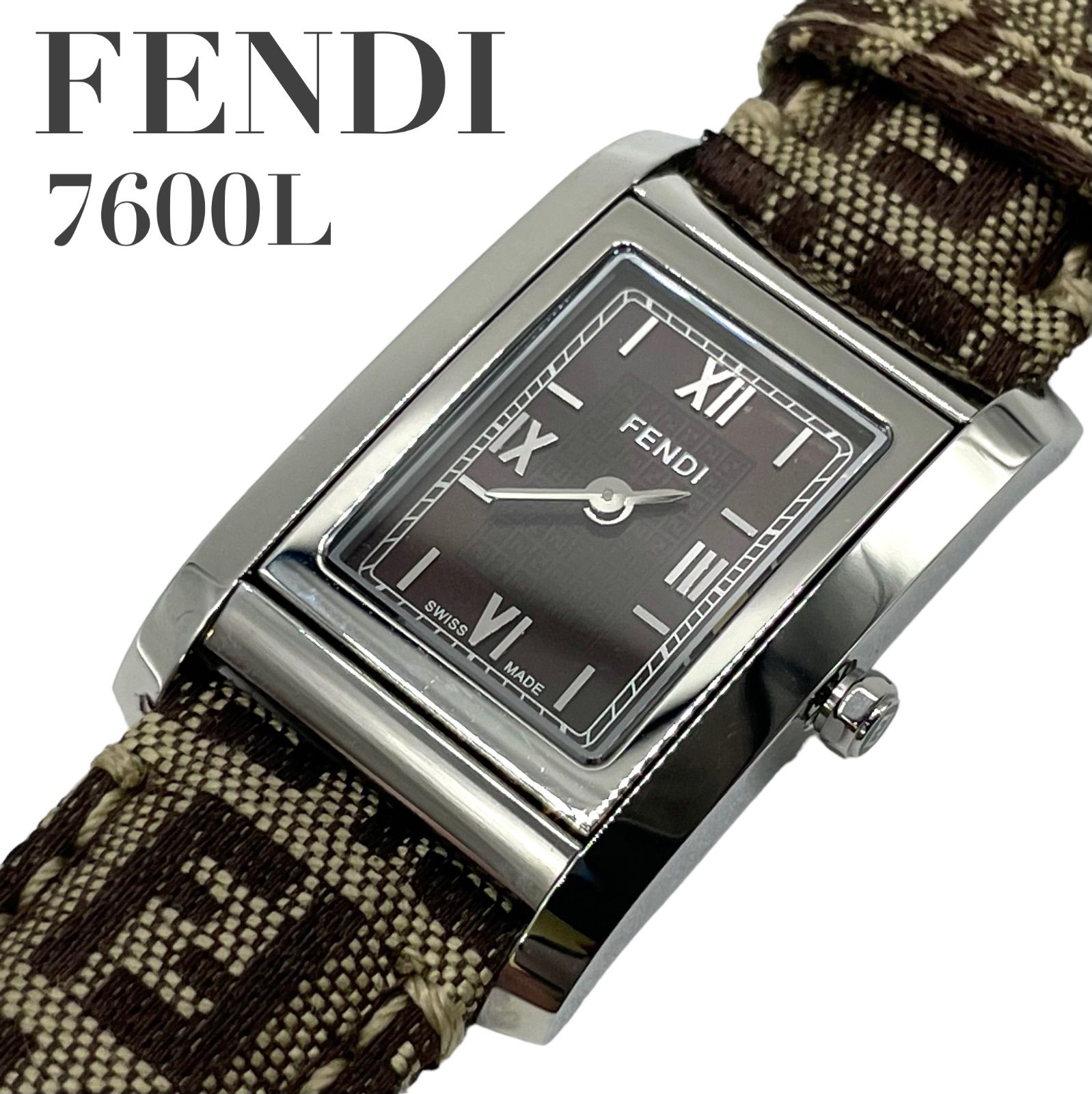 専用 新品 FENDI 7600L ズッカ柄 未使用)FENDI ズッカ柄ベルト 腕時計