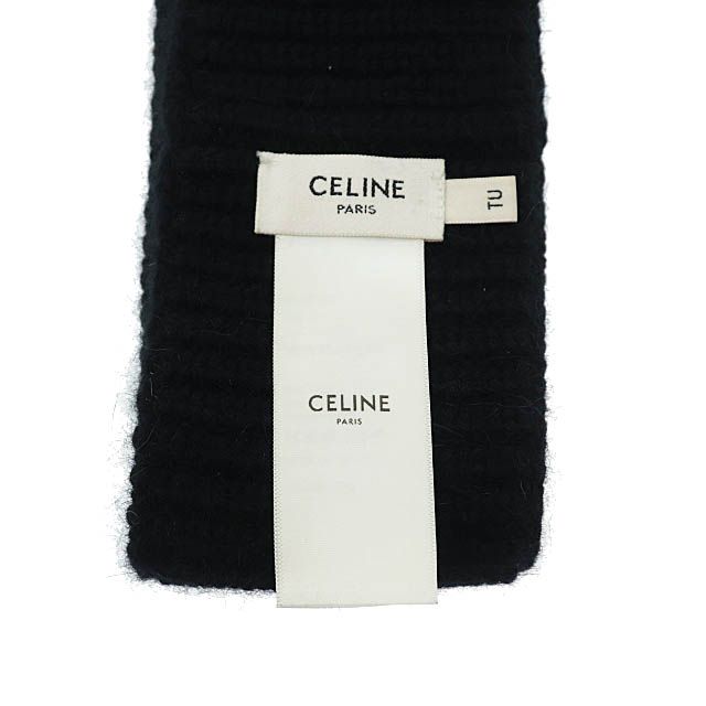 CELINE セリーヌ ウール アンゴラ ヘアバンド ヘッドバンド 黒 ブラック CELINE セリーヌ ウール アンゴラ ヘアバンド ヘッドバンド 黒
