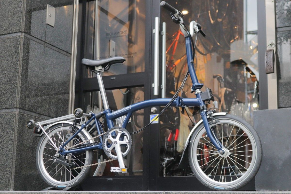 BROMPTON - 2019ブロンプトン美品M6Lテンベストブルー 最上位モデル Brompton ブロンプトン BROMPTON M6L カスタム 2019モデル テンペスト