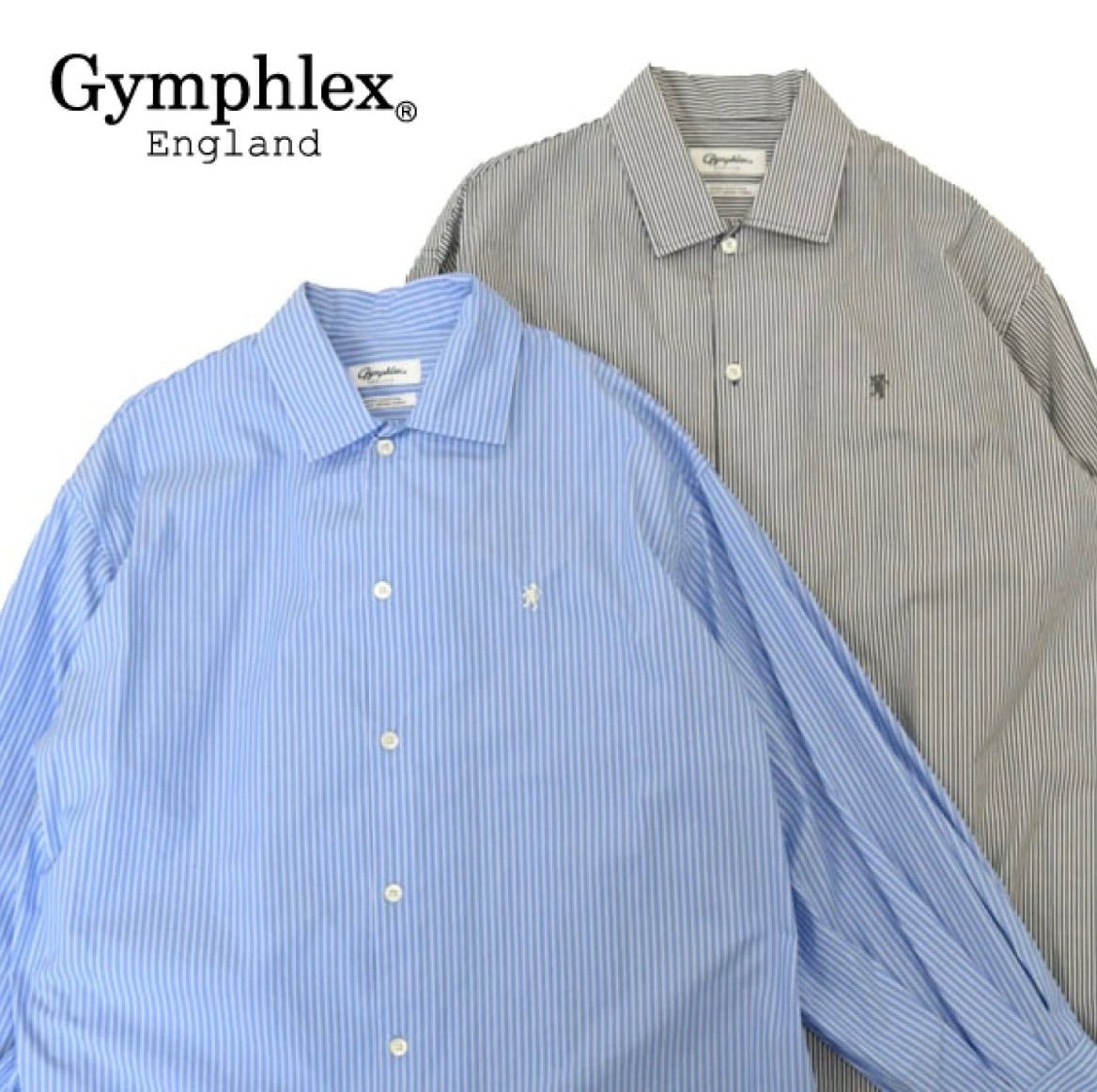 新品 25ss Gymphlex レギュラーカラータックシャツ ストライプ 新品 25ss Gymphlex レギュラーカラータックシャツ ストライプ