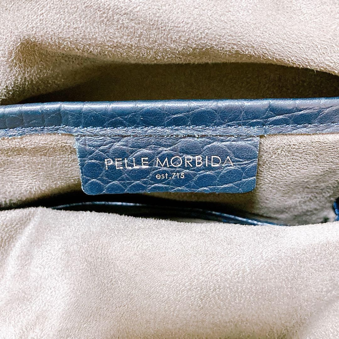 【最新作入荷】 7ペッレモルビダ キャピターノ ビジネスバッグ クロコ型押し レザー 2way 滑らかな