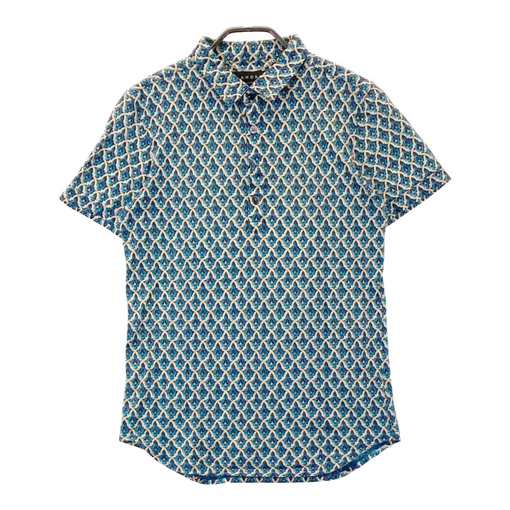 サイズ：M ST ANDREWS セントアンドリュース 半袖ポロシャツ 総柄