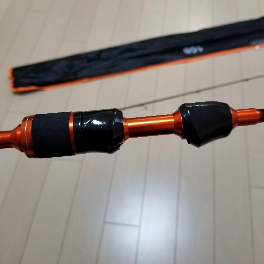 新品 5.6ft スピニングロッド UL オレンジ アジング メバリング マス