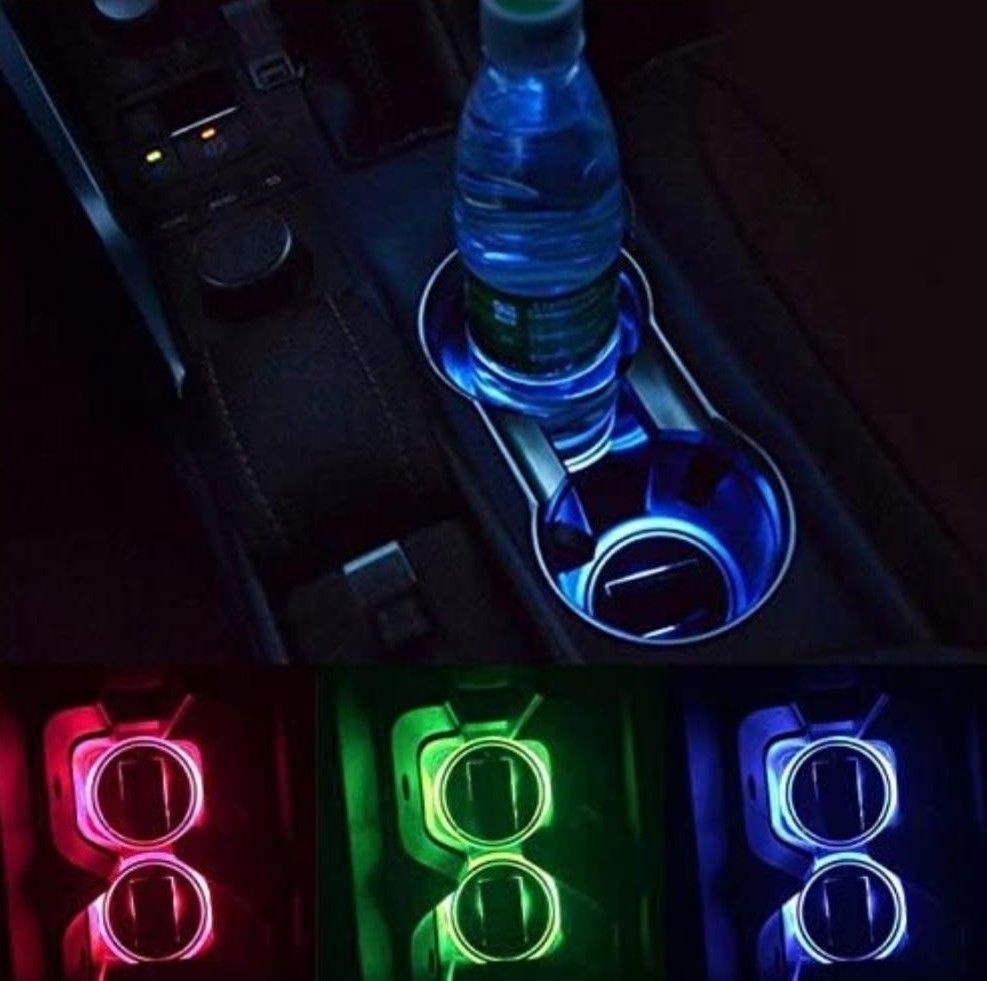 車用カップ ドリンクホルダー レインボー コースターライト 2こ 車用カップ ドリンクホルダー レインボー コースターライト 2こ