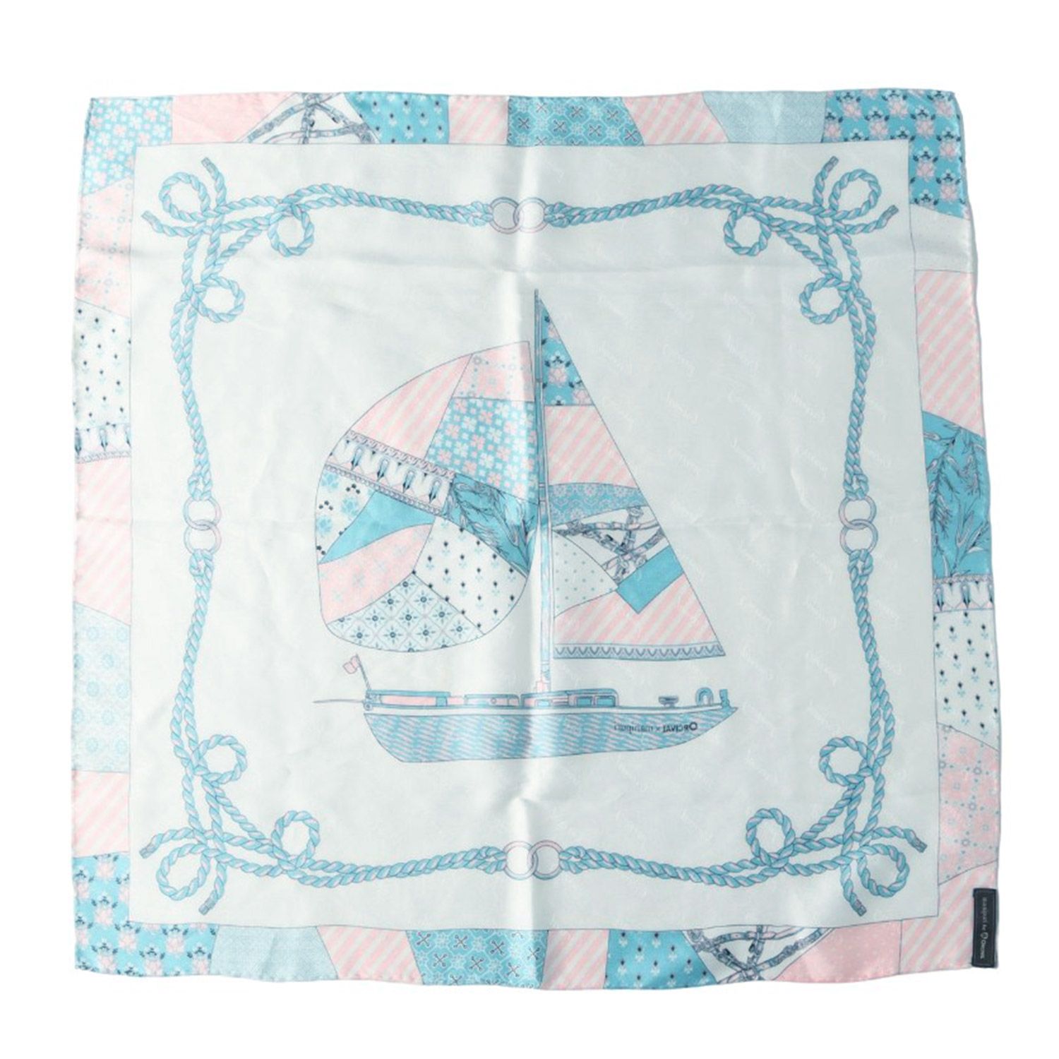 manipuri マニプリ × ORCIVAL シルク ヨットプリント スカーフ