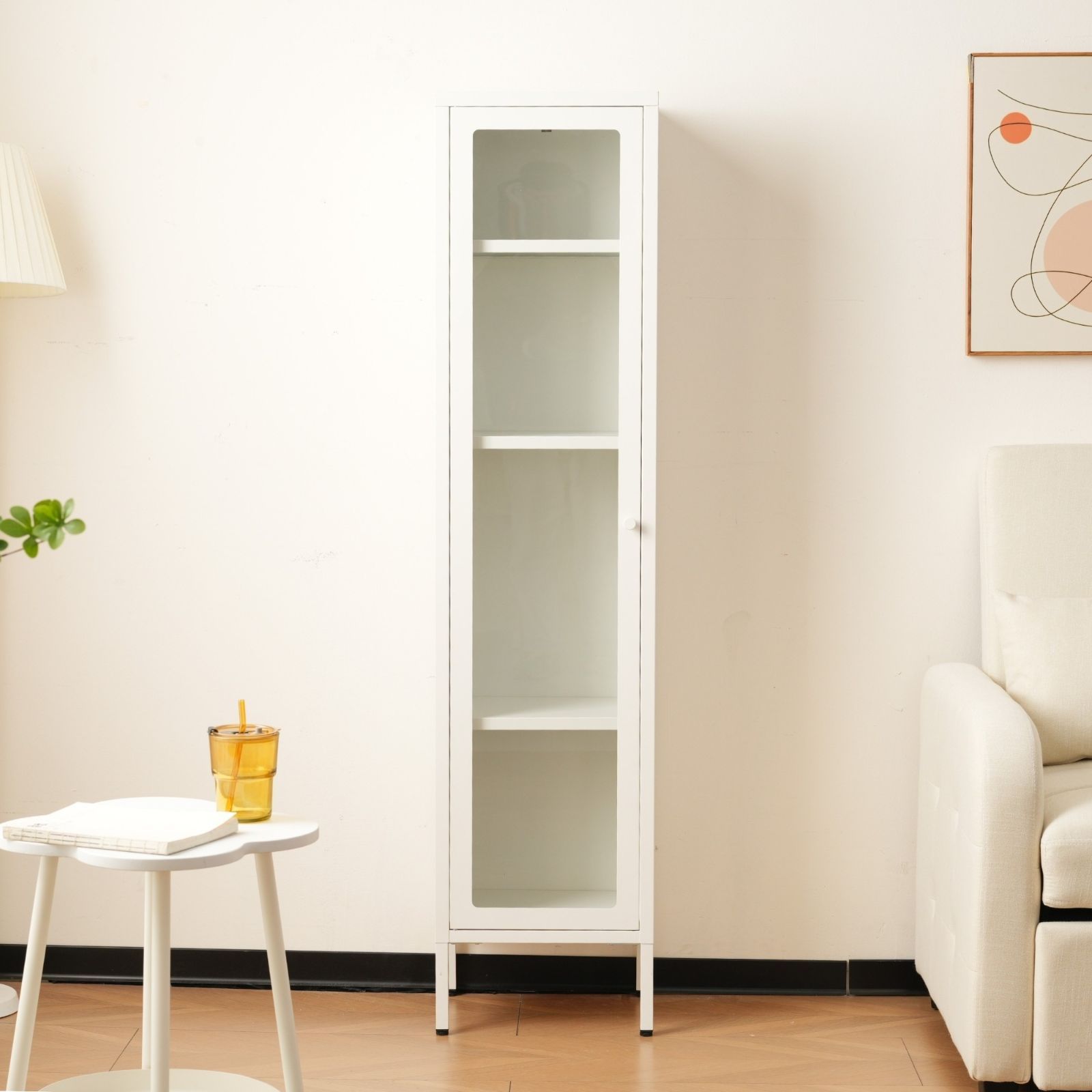 スリムキャビネット｜隙間収納｜ホワイト｜W35×D30×H150cm｜N515P252401W