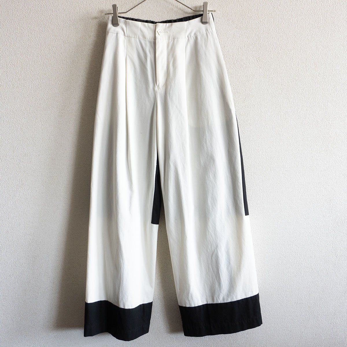 雰囲気抜群】ISSEY MIYAKE 【バイカラー ワイドパンツ】 1 イッセイ  