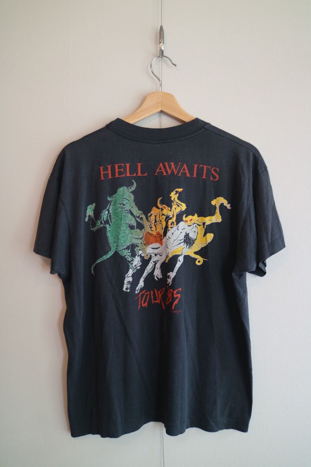80s Slayer Hell Awaits Tシャツ バンドT スレイヤー ツアー メタル  