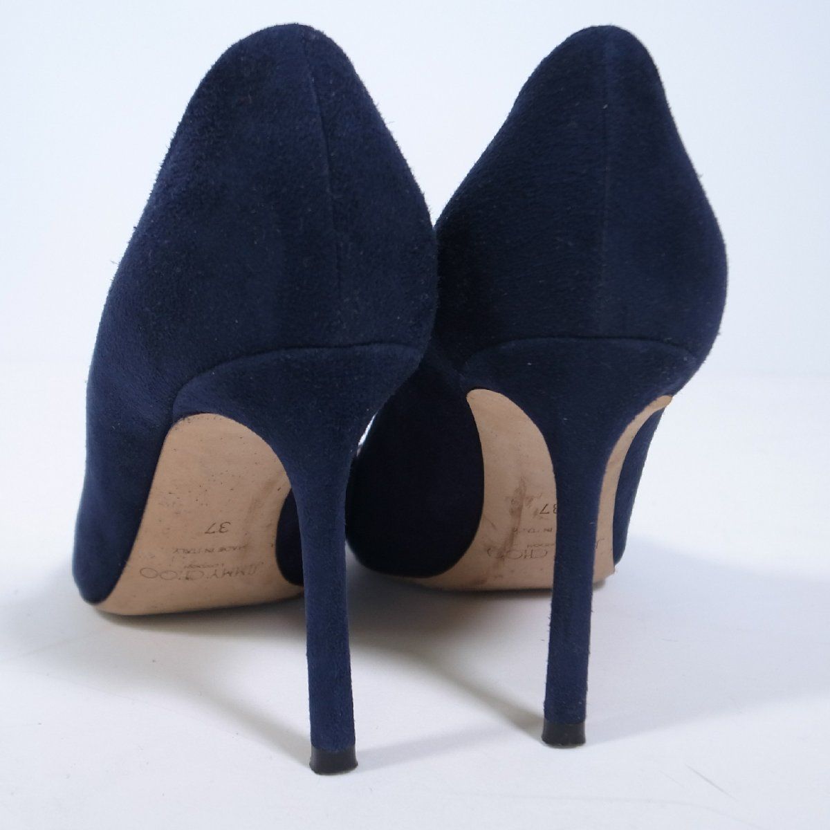 JIMMY CHOO ジミーチュウ スエード パンプス ネイビー 37 - メルカリ