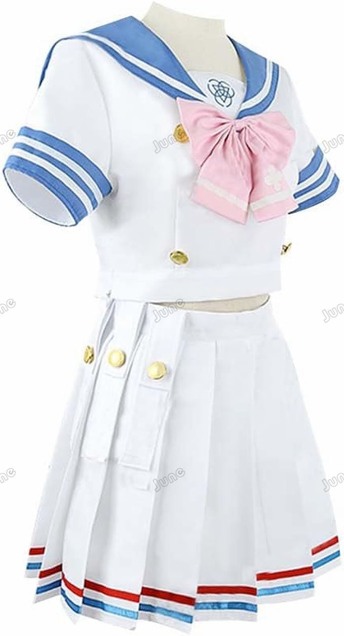 ブルーファイルコスプレ浦和花子コスプレ衣装浦和花子セーラー服アニメ衣装変身仮装舞踏会学園祭舞台公演文化祭漫画展ハロウィンクリスマスプレゼント夏服ワンピース制服 4点セット
