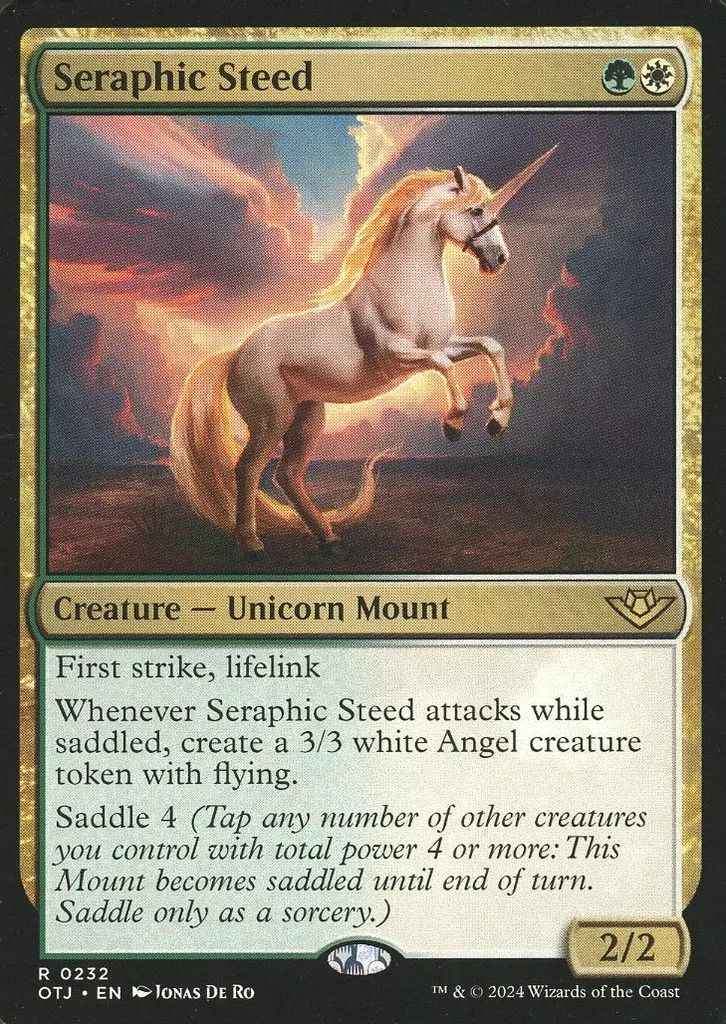 中古】マジックザギャザリング 0232[R]：【OTJ】Seraphic Steed