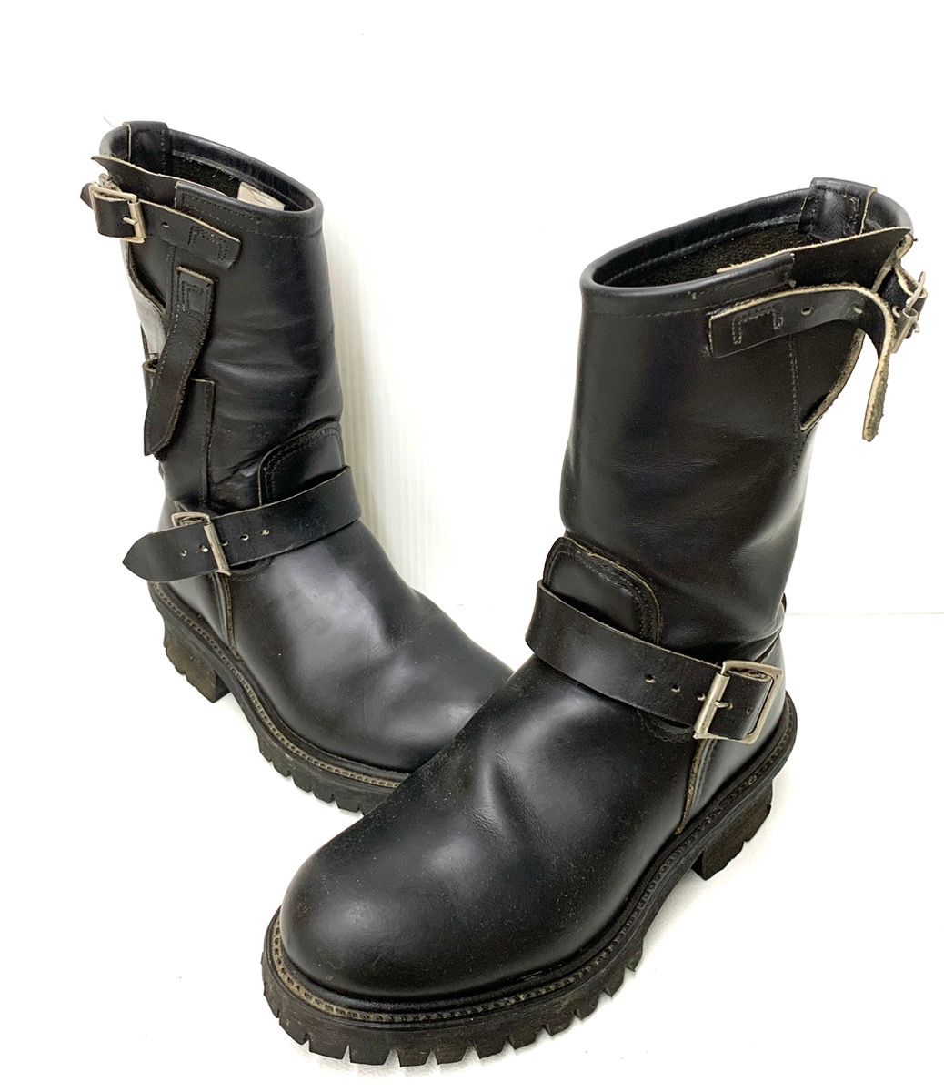 レッドウィング RED WING ANSIZ41PT91 ナイフジャック エンジニアブーツ ワークブーツ USA製 5D メンズ靴 ブーツ ワーク ロゴ ブラック 201-shoes619
