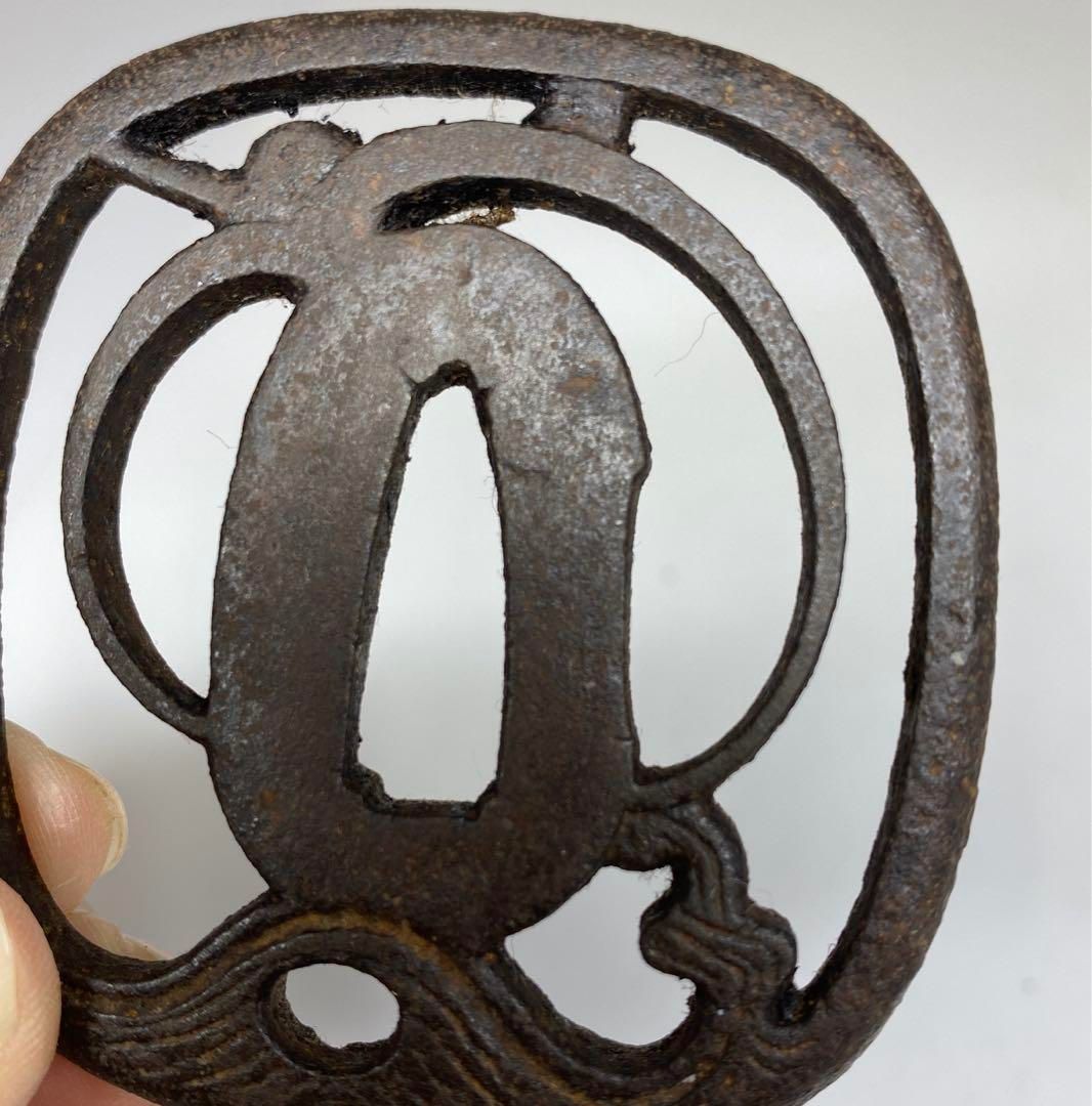 時代 拵金具一作 銀地 4点 刀装具