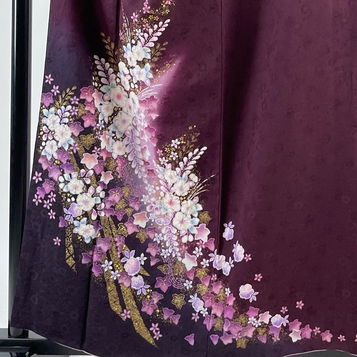 付下げ 身丈159cm 裄丈66cm M 袷 翠山工房 やまと 落款 辻が花 金彩  