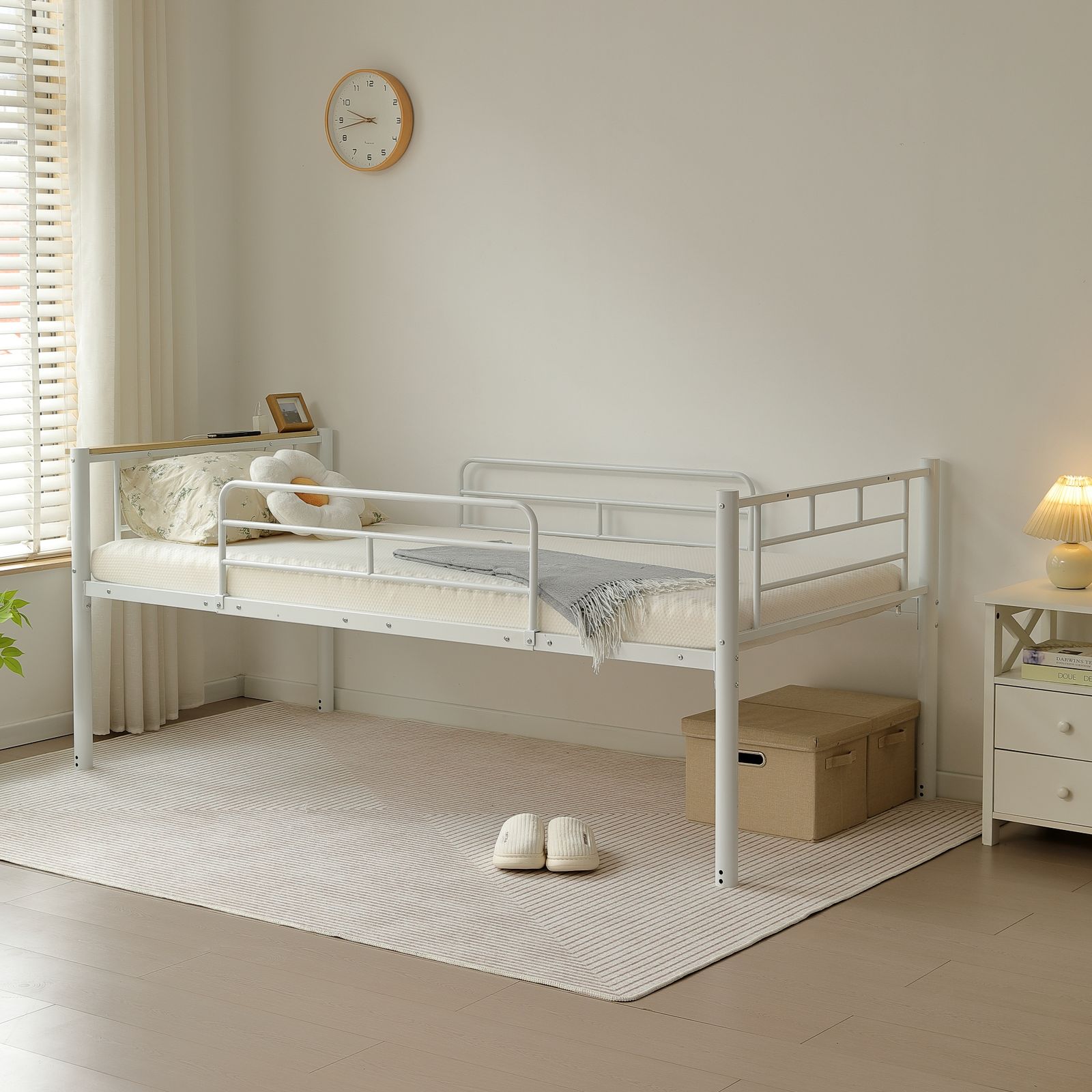 ロフトベッド シングル コンセント付き パイプベッド宮 ロフト 子供