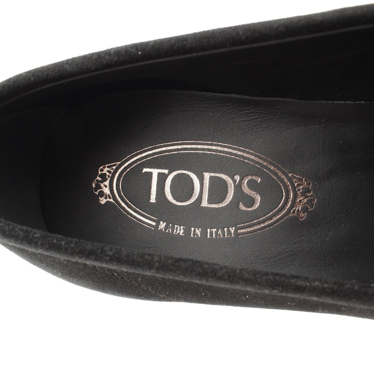 トッズ スエード ローファー スリッポン T型押し フラット 革靴  