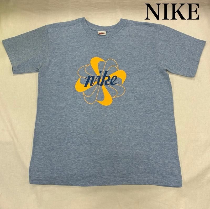90's ヴィンテージ ナイキ 銀タグ スウッシュ 風車 ロゴプリントTシャツ NIKE ナイキ 90s 銀タグ 風車ナイキ プリント Tシャツ 半袖 ロゴ