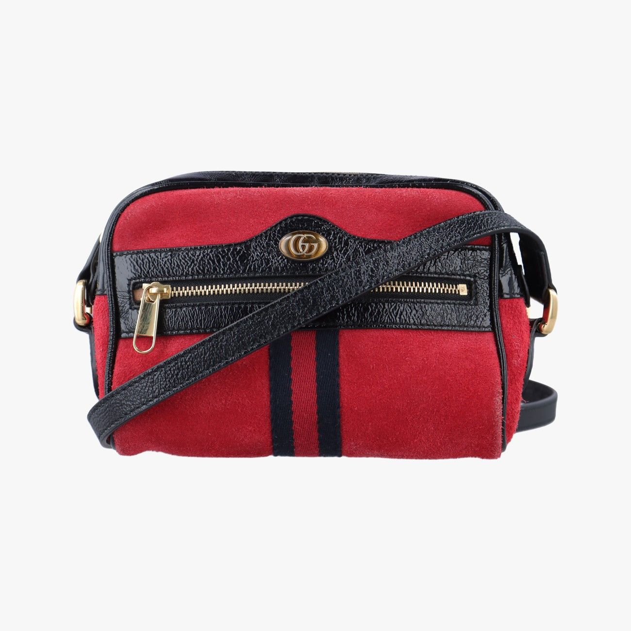 グッチGucciオフィディア レッド×ブラック スエード×レザー 517350