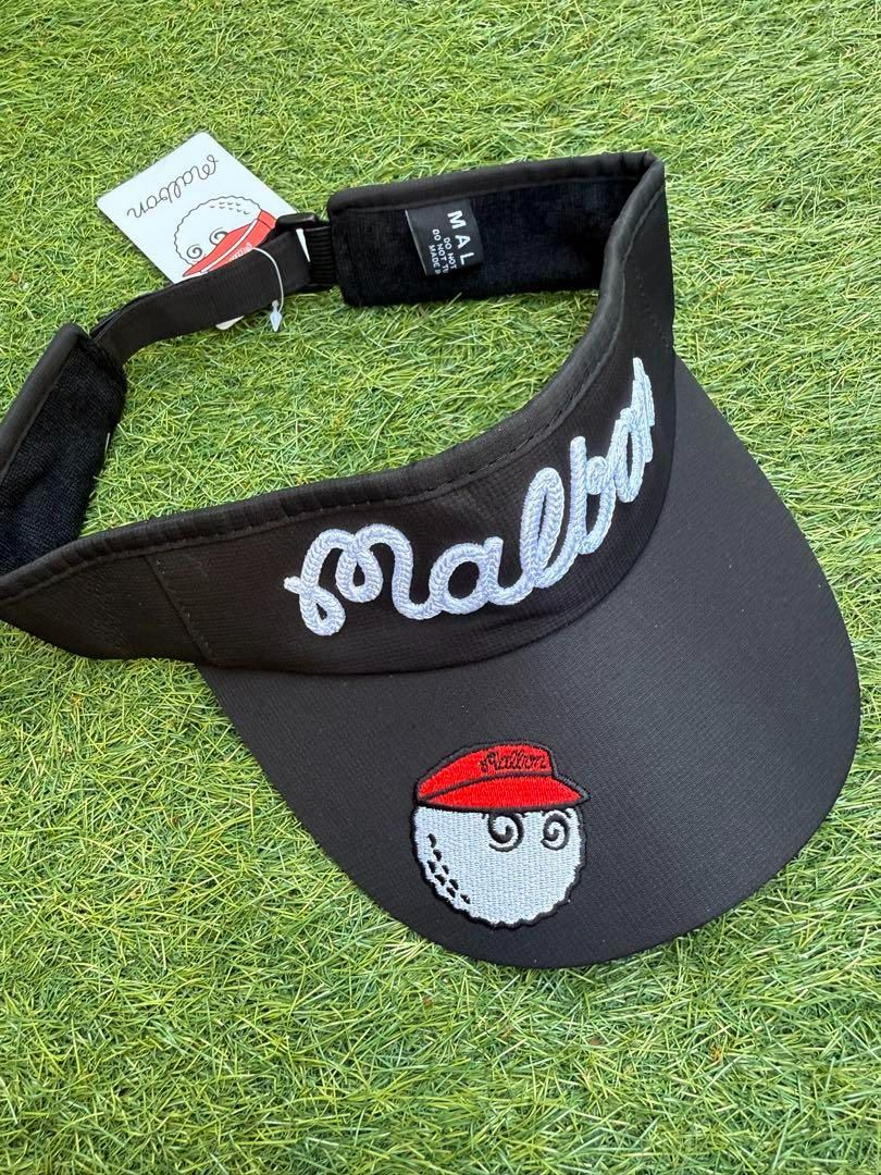 malbon golf マルボン ゴルフ サンバイザー マルボン キャップ黒