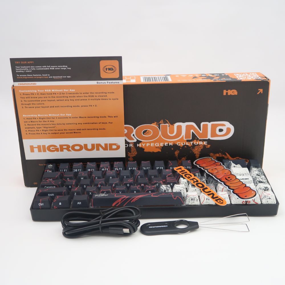 美品 HIGROUND 100 Thieves x Higround 65%ゲーミングキーボード Geostone コラボ ゲーム PC周辺機器  HU809