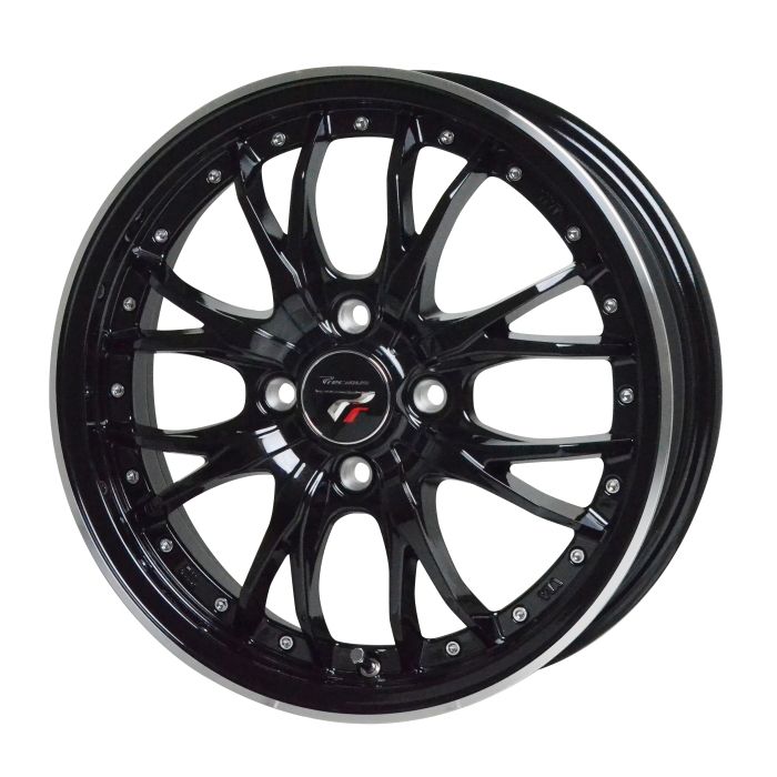 ホイール4本セット Precious HM-3 ブラックリムポリッシュ 16インチ 6J 45 4H-100