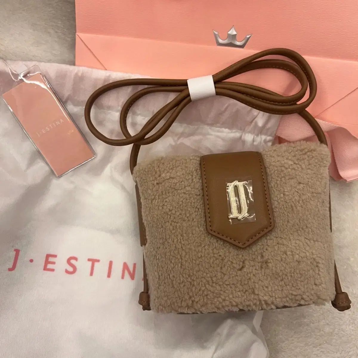 J.ESTINA ジェイエスティナ モコモコ クロス ミニバッグ