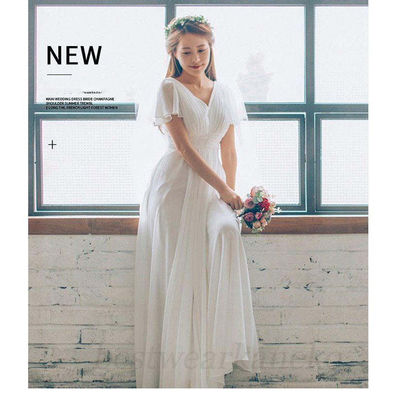 結婚式 シフォン リボン ドレス ワンピース エレガント 韓国 GIRL DRESS FOR NOW ドレス オーガンジー切り替えシフォン