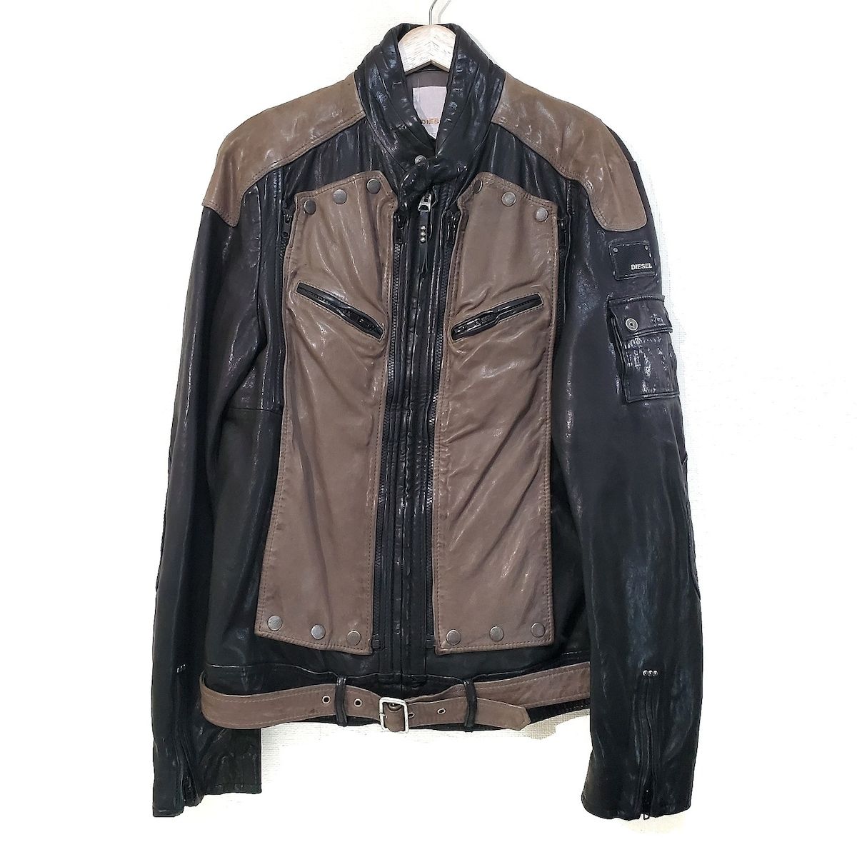 DIESEL(ディーゼル) ライダースジャケット サイズXL メンズ美品 - 黒 