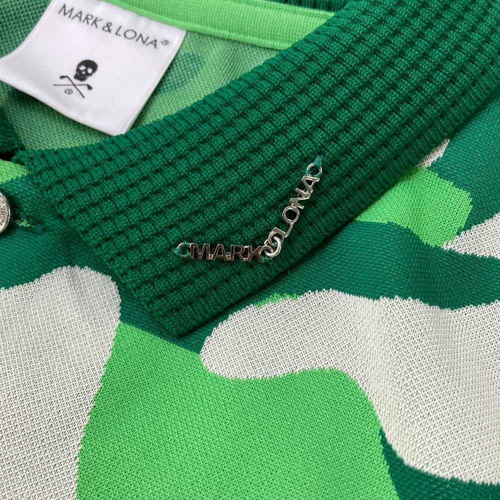 MARK&LONAマークアンドロナ スカル カモフラポロシャツ （グレー系）XL MARK&LONAマークアンドロナ スカル カモフラポロシャツ （グレー