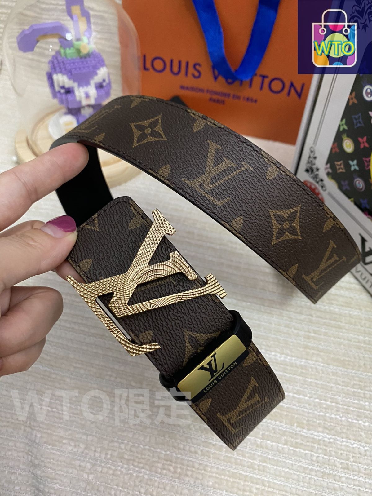 ルイヴィトン ベルト ベルト・フラワーグラム 30MM リバーシブル モノグラム｜ルイ