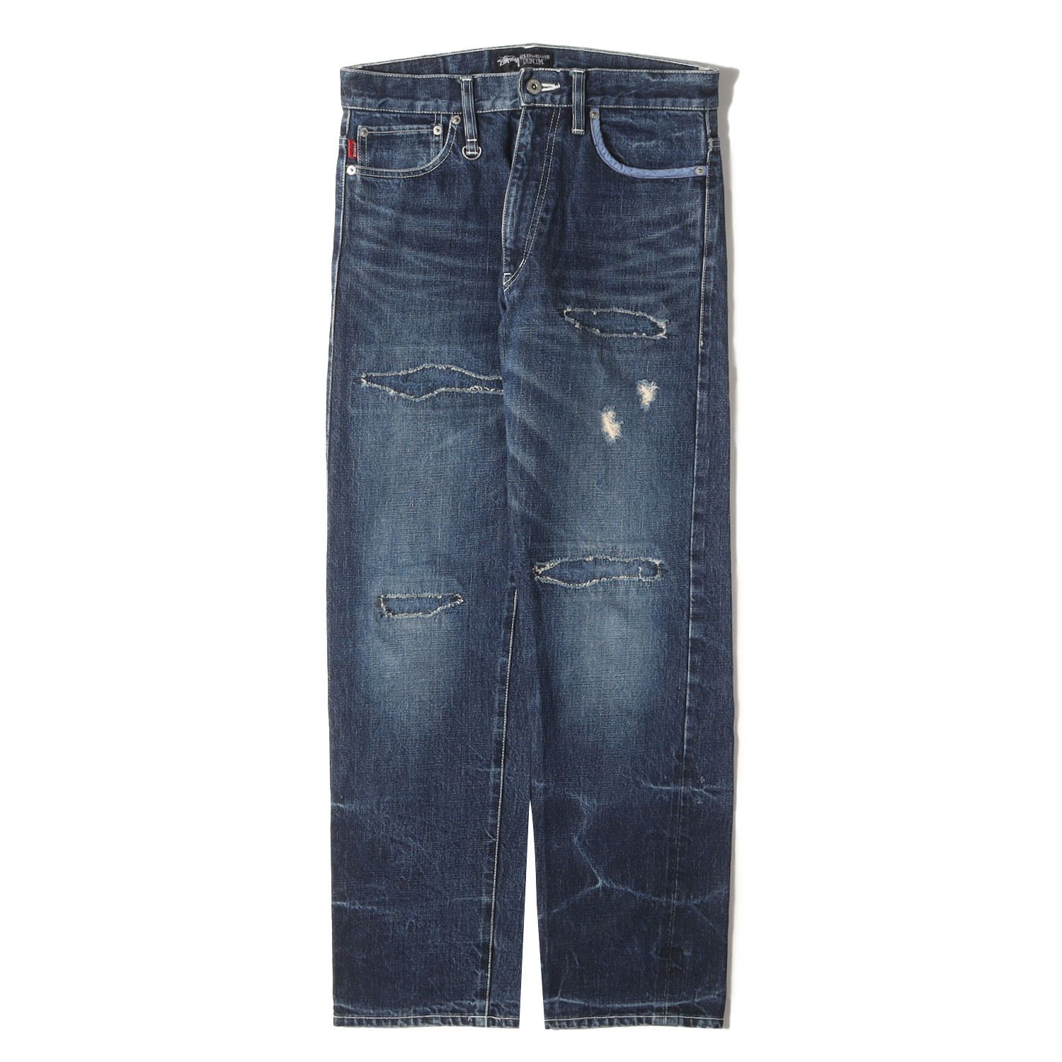 新品□STUSSY ステューシー デニムパンツ ダメージ加工 old stussy 