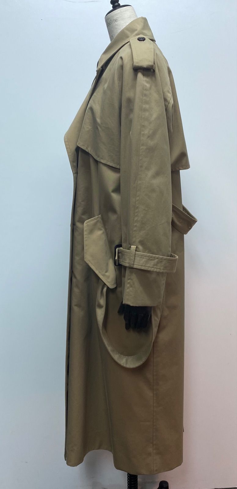 robélite - CO. ローベリテアンドシーオー 品 GIOVE Trench Coat オルメテックス 2WAY トレンチコート ベージュ ハリスツイード ライナー付き 芸能人