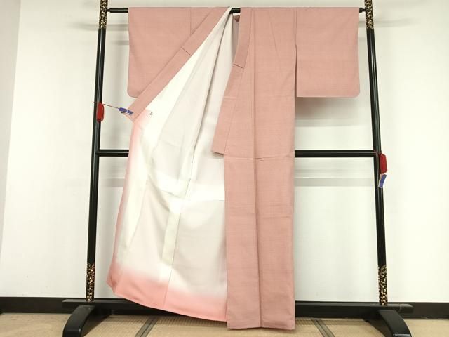 平和屋着物○塩沢紬 アンサンブル 十字絣 残布170cm 証紙付き 正絹